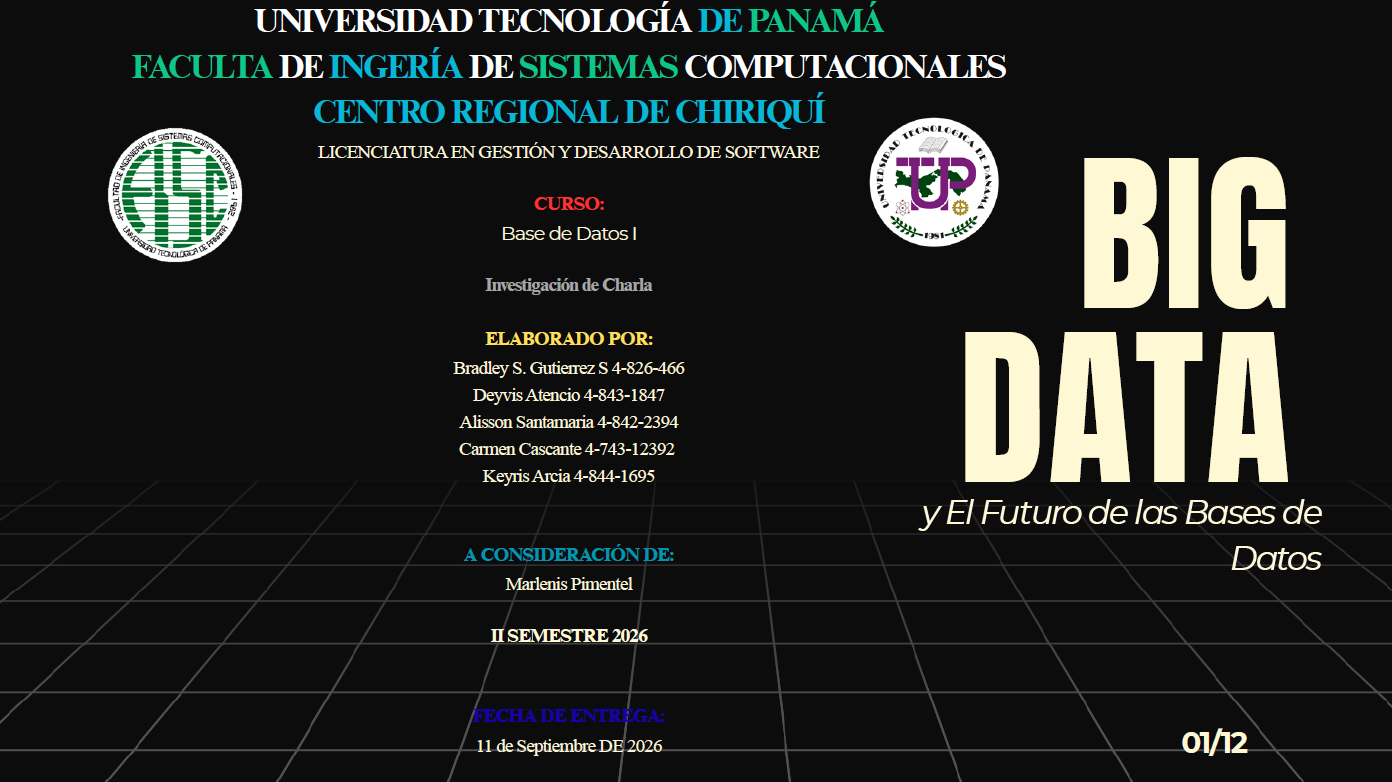 Portada de la charla Big Data
